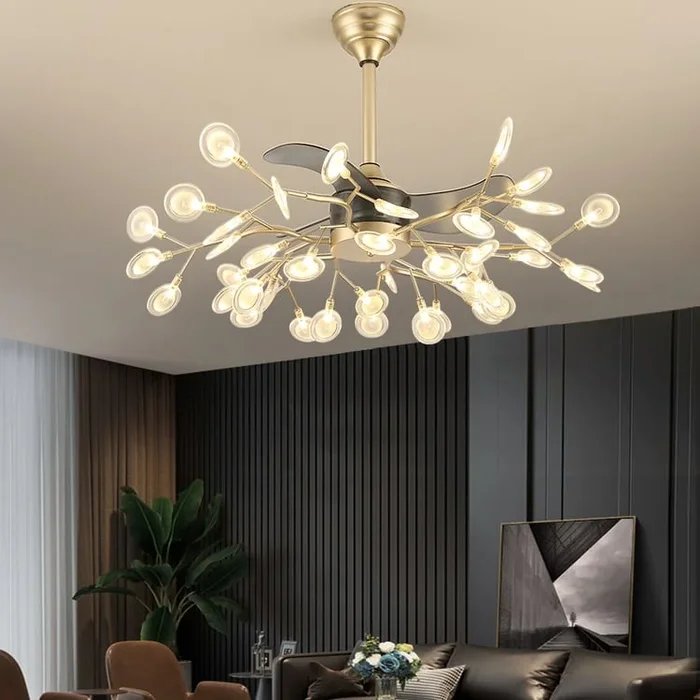 37″ Firefly Ceiling Fans with 42-Lights 6-Speed Reversible with Remote Control Decor