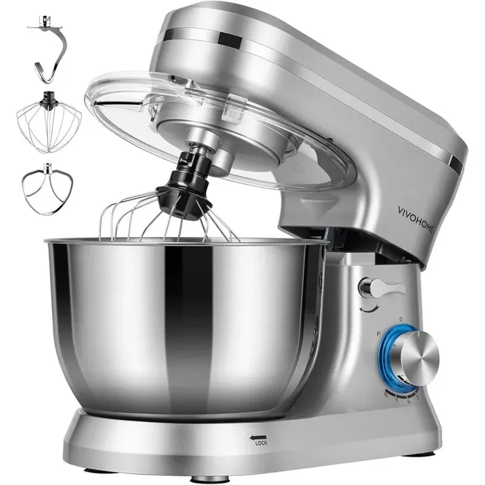 380-Watt 4.75 Qt. 8-Speed Silver Stainless Steel Stand Mixer