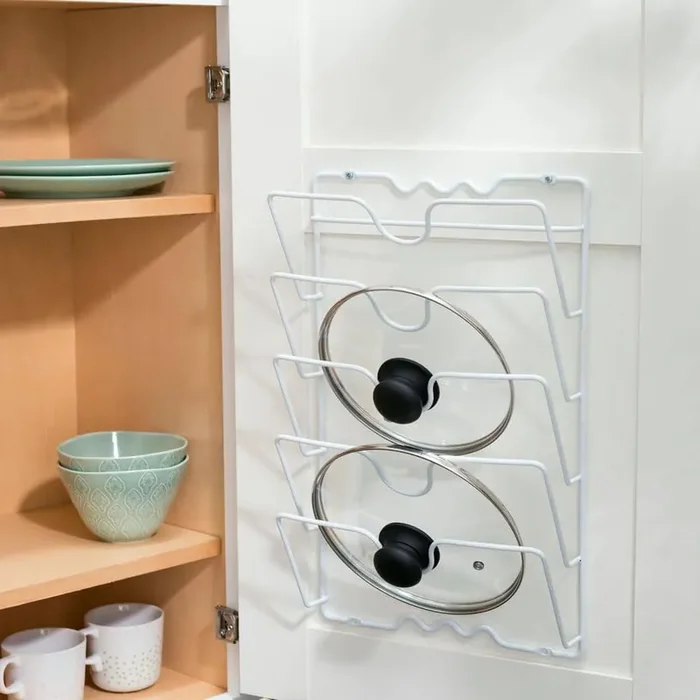 4 in. H x 11 in. W Wall-Mounted Lid Organizer