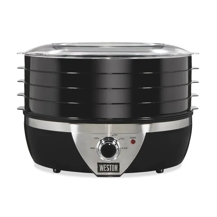 4-Tray Black and Stainless Steel Food Dehydrator