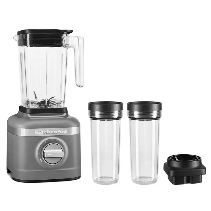 48 Oz. 3-Speed Matte Charcoal Grey Blender with Ice Crush and Dual-Purpose Jars