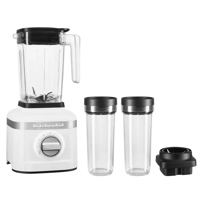 48 Oz. 3-Speed White Countertop Blender with Ice Crush and Dual-Purpose Jars