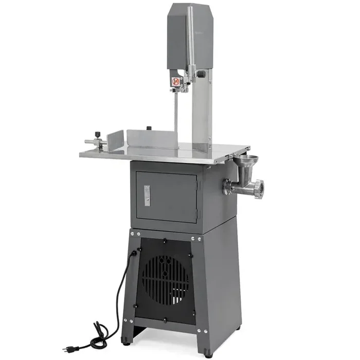 550-Watt Commercial 2-in-1 Meat Cutting Band Saw Mincer Grinder and Sausage Stuffer Maker