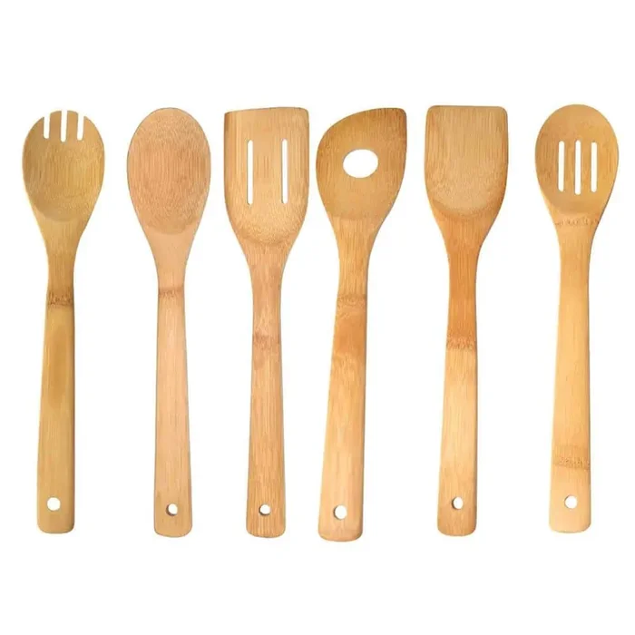 6-Piece Bamboo Kitchen Tool Set, Natural