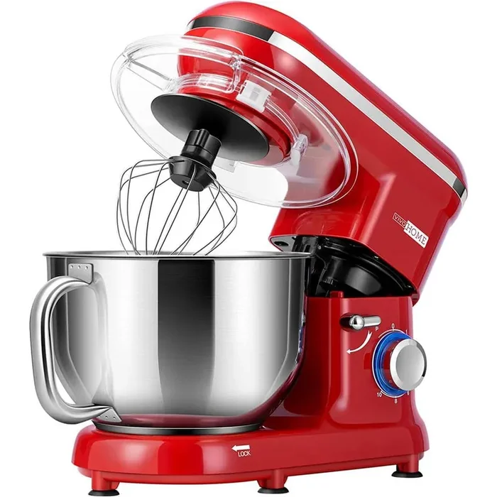 6 qt. 10-Speed Bright Red Electric Stand Mixer with Accessories