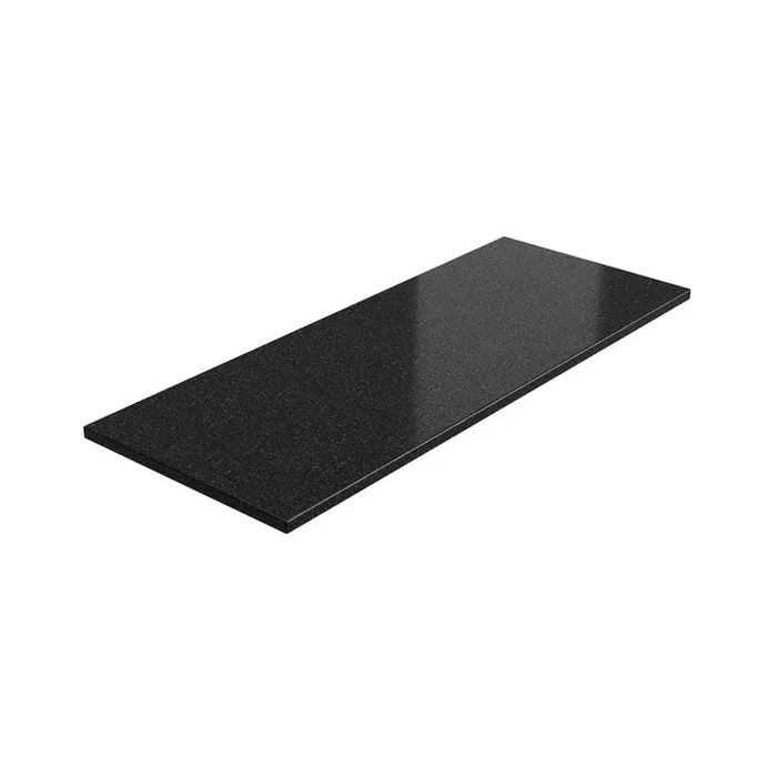 64 in. x 1. 25 in. x 24 in. Outdoor Kitchen Granite Countertop in Black Galaxy for Outdoor Kitchen Cabinets