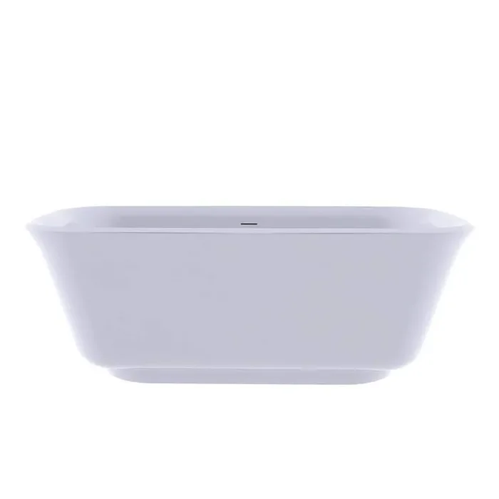 67 in. x 31.5 in. Acrylic Freestanding Flatbottom Soaking Bathtub in White