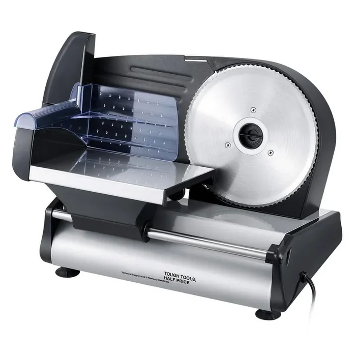 7. 5in. Electric Deli Meat Slicer, 180W, 2 SUS420 Blades, Adjustable Thickness for Meat, Bread,2025 Upgrade,Black