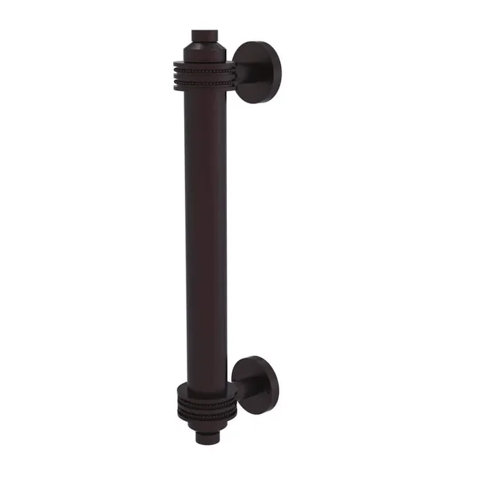 8 in. Center-to-Center Door Pull with Dotted Aents in Antique Bronze