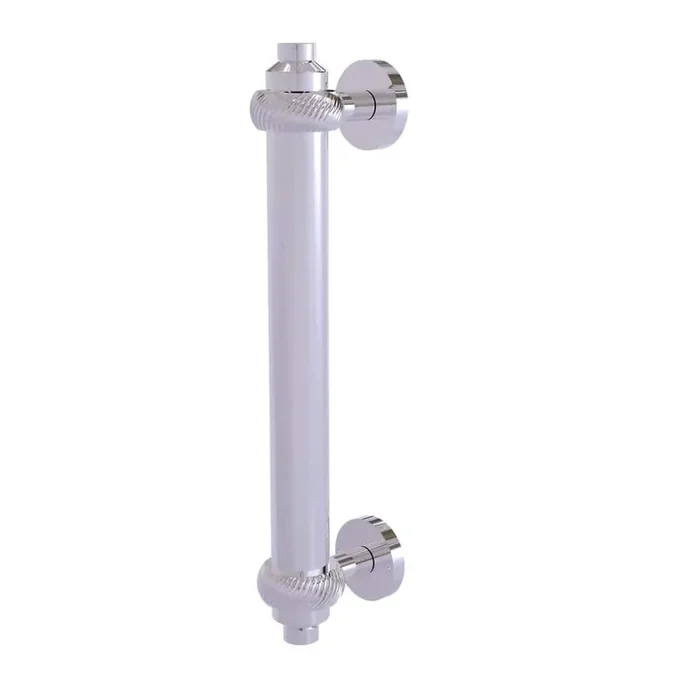 8 in. Center-to-Center Door Pull with Twisted Aents in Polished Chrome