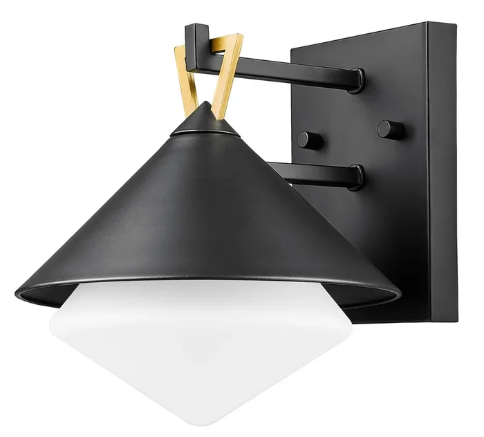 Acclaim Lighting – 1044BK – One Light Outdoor Wall Lantern – Edmore – Matte Black with Gold – 1044BK