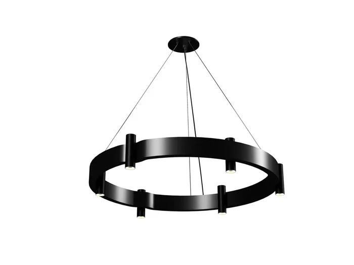 Accord Lighting – 1499.46 – 12 Light Pendant – Flow – Organic Black – 149946