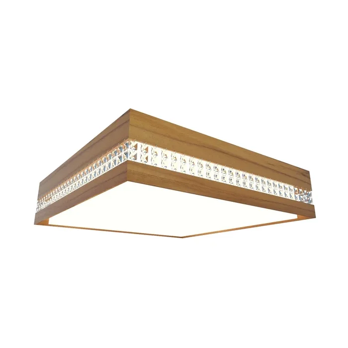 Accord Lighting – 5028CLED.12 – LED Ceiling Mount – Crystals – Teak