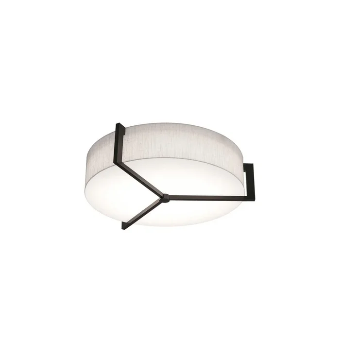 AFX Lighting – APF1524MBES-LW – Three Light Flush Mount – Apex – Linen White/Espresso