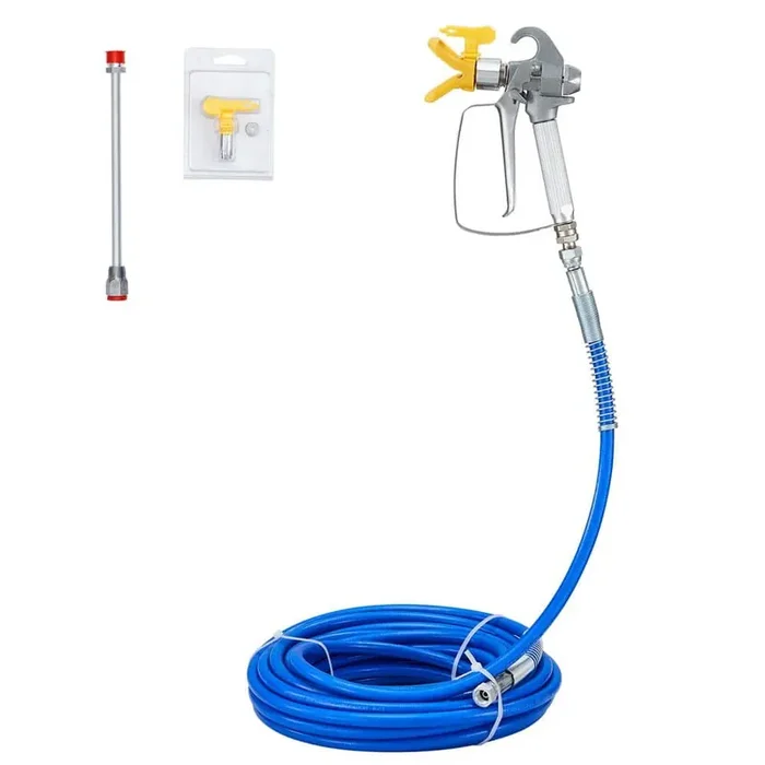 Airless Paint Spray Hose Kit, 50 ft. 3600 psi High Pressure Fiber Tube with 8 in. Extension Rod Pole, Including 517 Tip