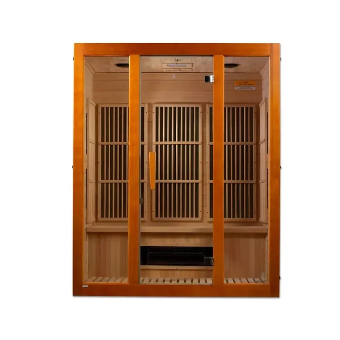 Alpine Lifesauna 3-Person Infrared Sauna with 5 Dual Tech Infrared Heaters and Chromotherapy