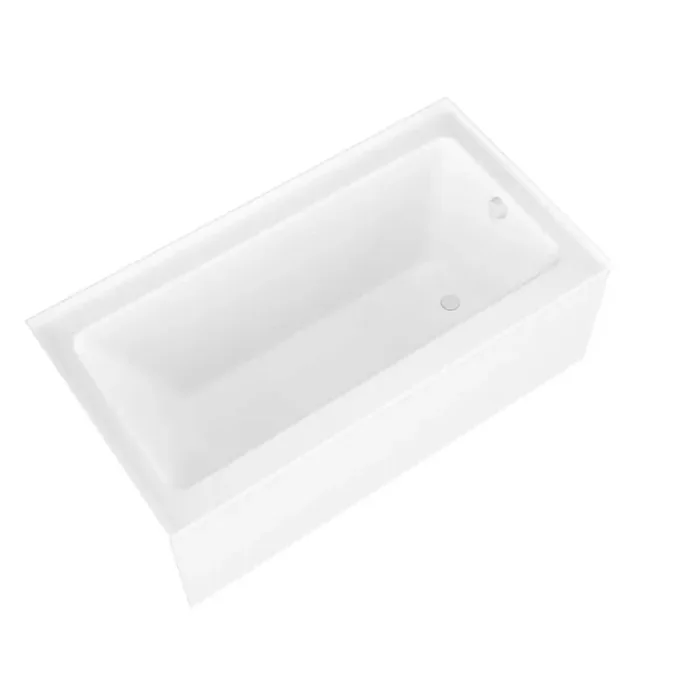 Amber Series 60 in. x 30 in. Rectangular Soaking Bathtub with Right Side Drain and Marine Grade Acrylic in Glossy White
