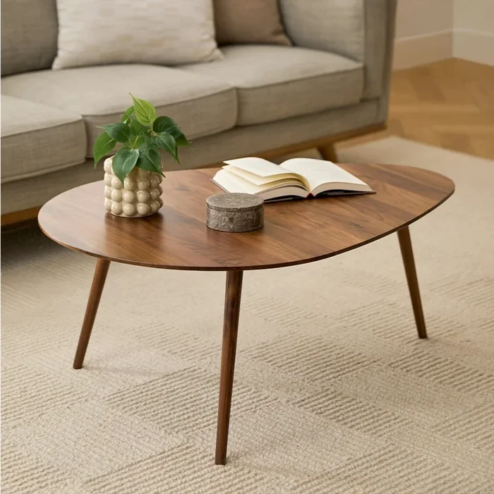 Amoeba 42.5″ Coffee Table – Walnut