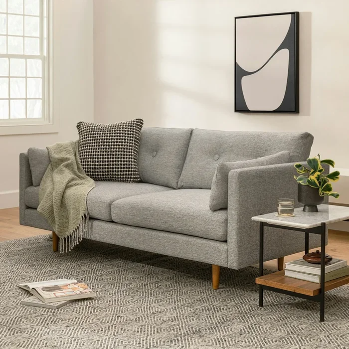Anton 74″ Loveseat – Winter Gray