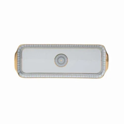 Arcades Grey & Gold Rectangular Platter by Philippe Deshoulieres