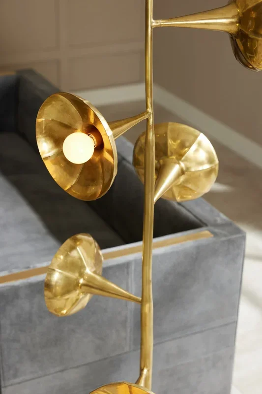 Arteriors – PFI07 – Five Light Floor Lamp – Coltrane – Antique Brass – PFI07