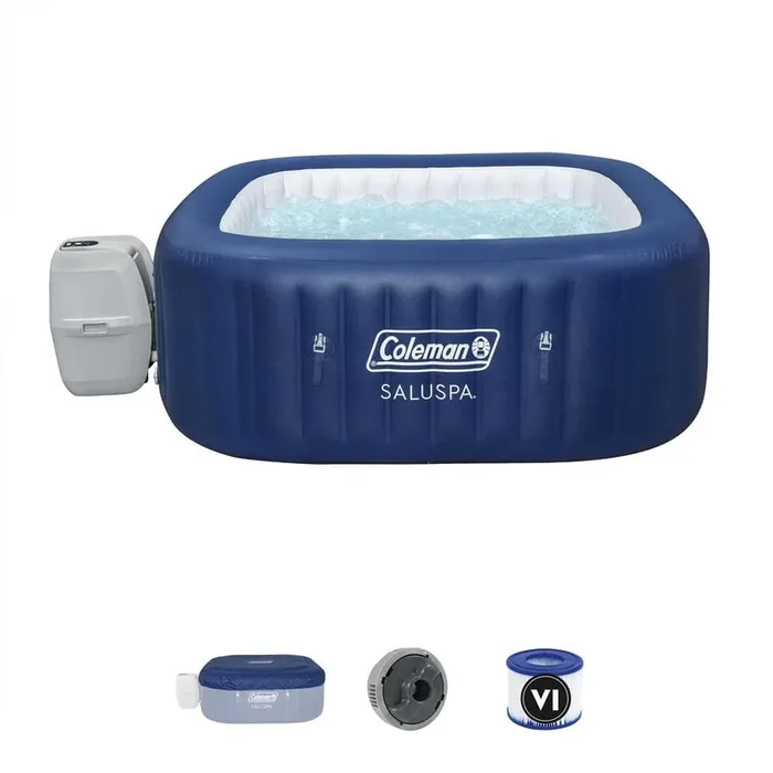 Atlantis Air 4 to 6-People 140 Jet Inflatable Hot Tub with EnergySense Cover 120-Volt, Blue