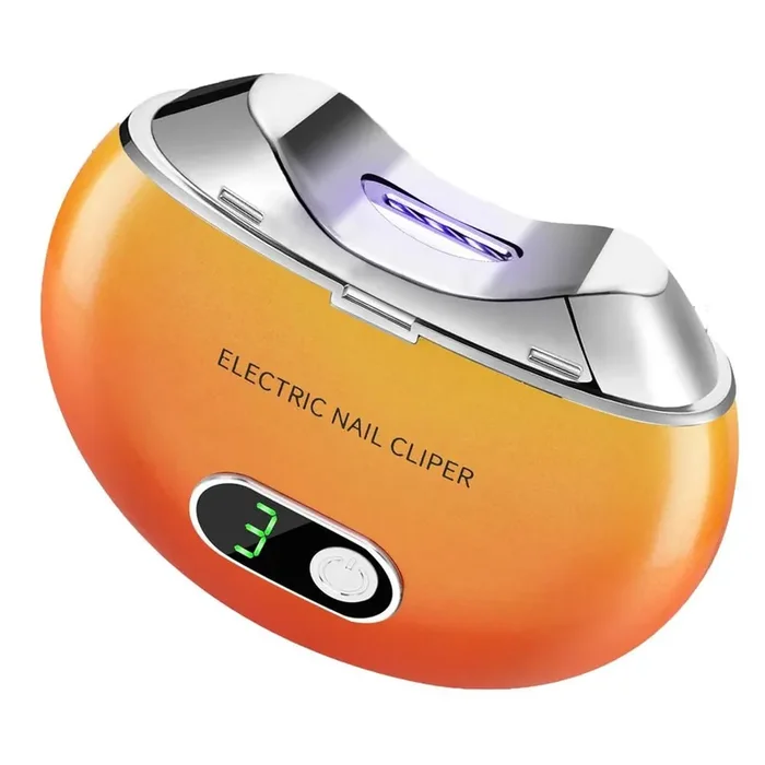 Automatic 3.5 in. x 2.9 in. Personal Care Products Grooming Aids Nail Clipper Gradient Orange