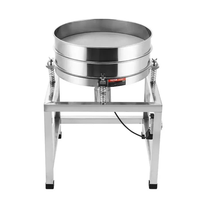 Automatic Electric Vibrating Sieve, Stainless Steel Shaker Machine with 40 + 100 Mesh, 25W Automatic Powder Sifter