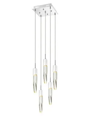 Avenue Lighting – HF1900-5-AP-CH-C – Five Light Pendant – Aspen – Polished Chrome