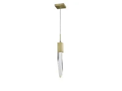 Avenue Lighting – HF1901-1-AP-BB-C – One Light Pendant – Aspen – Brushed Brass