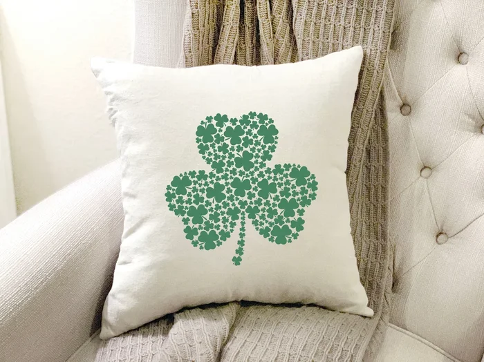 Big Shamrock- St Patrick’s Day Pillow Cover – Decor Steals
