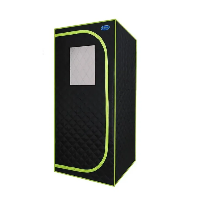 Black and Green 1-Person Sauna with High-quality Thermal Insulation and Waterproof Fabric
