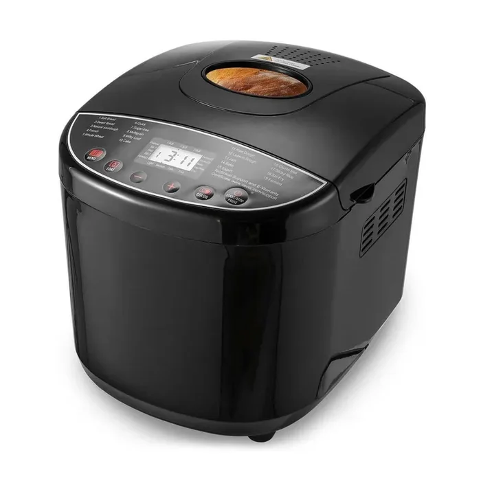 Bread Maker, 19-in.-1 2 LB. Dough Machine, Nonstick Ceramic Pan Automatic Breadmaker with Gluten Free Setting in Black