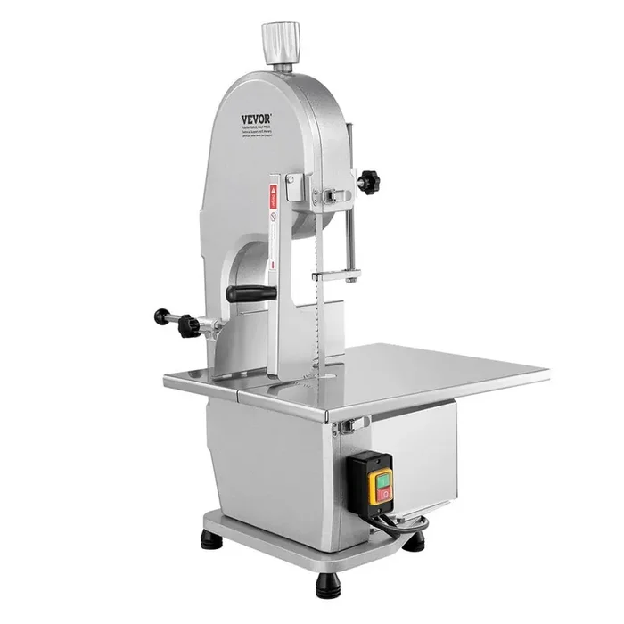Commercial Electric Bone Saw Machine,1800 W Stainless Steel Countertop, Workbeach 15 in. L x 19.1 in. W in Silver
