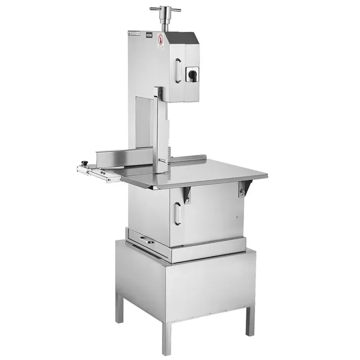 Commercial Electric Meat Bandsaw 2200-Watts Stainless Steel Vertical Bone Saw Machine 0.16-8.7 in. Thickness, Silver
