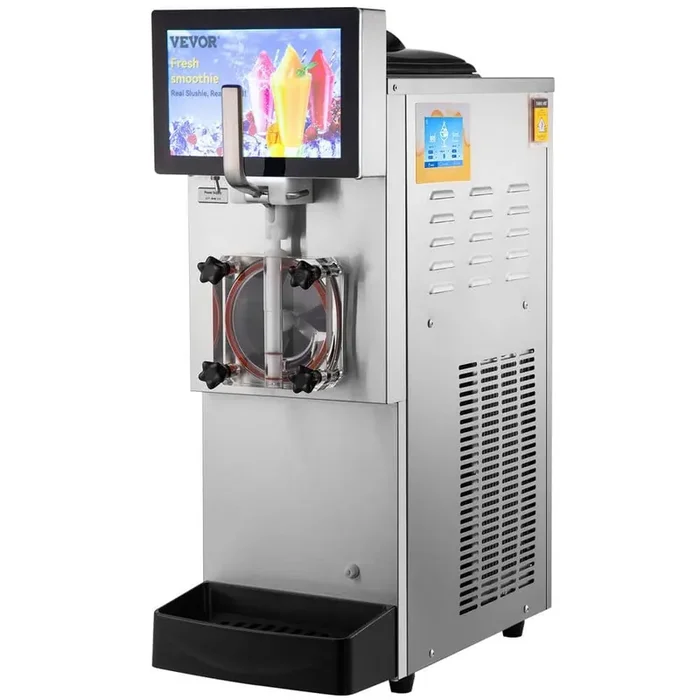 Commercial Slushy Machine 270 oz. Single Bowl Margarita Machine 1550W Stainless Steel Snow Cone Machine for Party Cafes