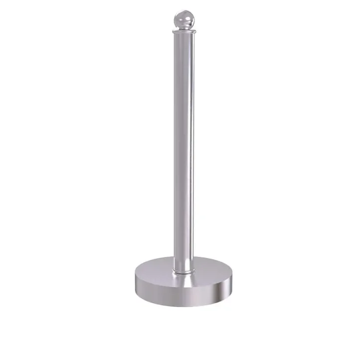 Contemporary Counter Top Kitchen Paper Towel Holder in Satin Chrome