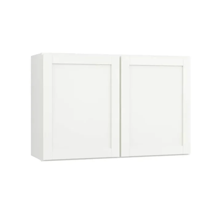Courtland 36 in. W x 12 in. D x 23.5 in. H Assembled Shaker Wall Bridge Kitchen Cabinet in Polar White