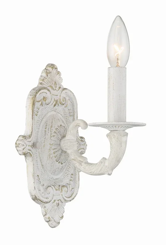 Crystorama – 5111-AW – One Light Wall Sconce – Paris Market – Antique White – 5111AW