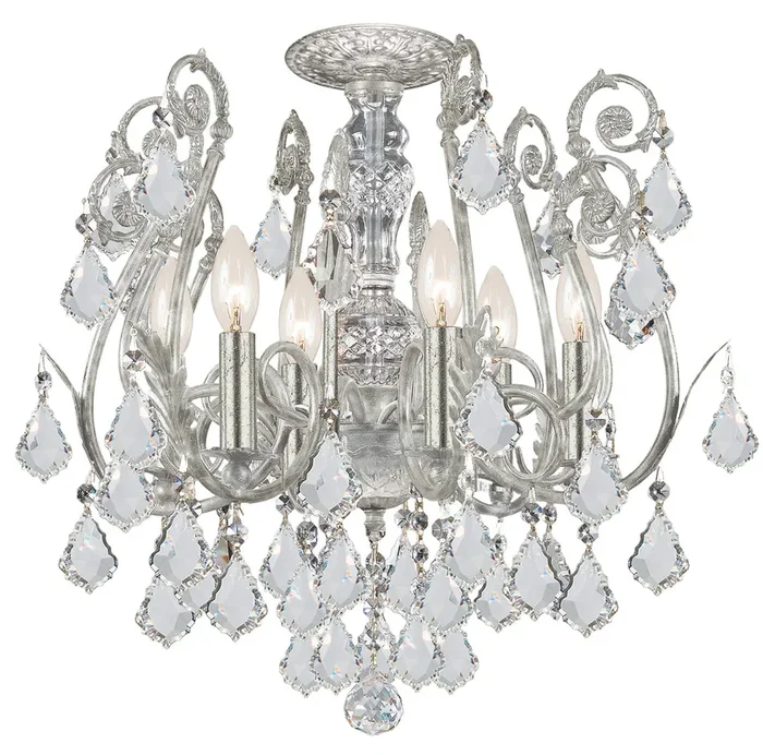 Crystorama – 5115-OS-CL-S – Six Light Chandelier – Regis – Olde Silver – 5115OSCLS