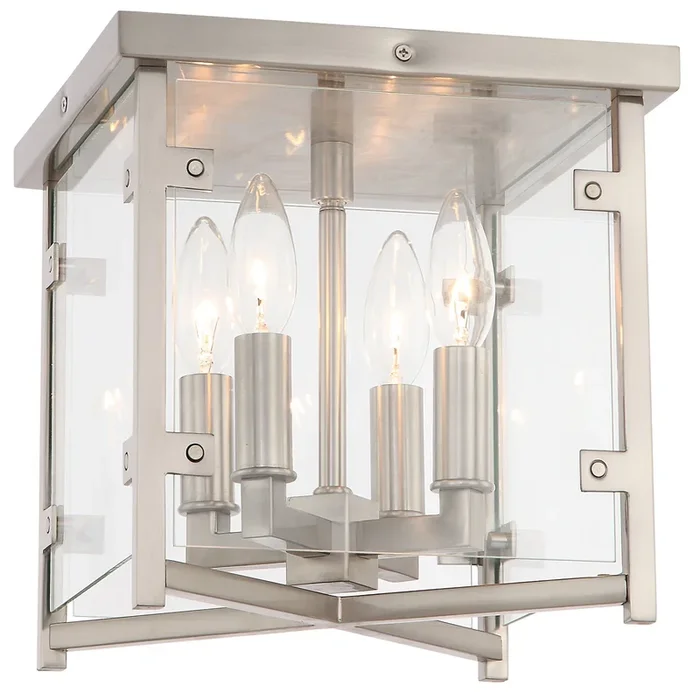 Crystorama – DAN-8793-BN – Four Light Flush Mount – Danbury – Brushed Nickel – DAN8793BN