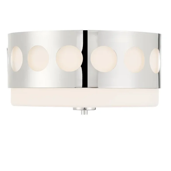 Crystorama – KIR-B8100-PN – Two Light Flush Mount – Kirby – Polished Nickel – KIRB8100PN