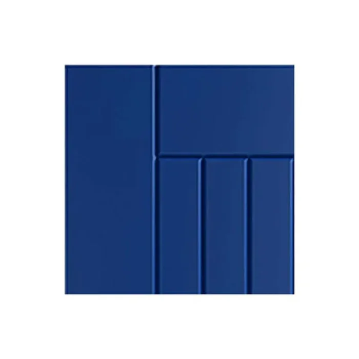 Daytona 7.25 in. W x 0.625 in. D x 7.25 in. H Blue Cabinet Door Sample Reef Blue Matte