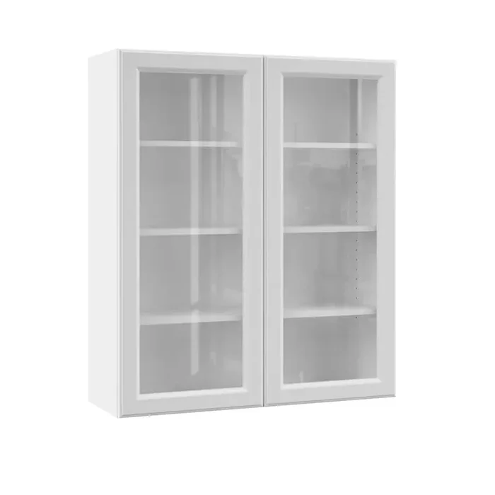 Designer Series Elgin Assembled 30x18x12 in. Wall Lift Up Door Kitchen Cabinet in White