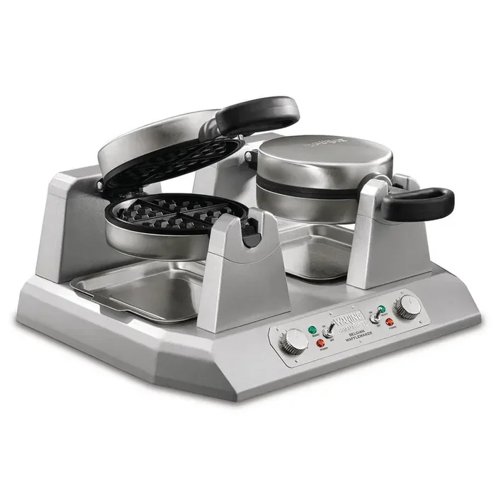 Double Belgian Waffle Maker with Serviceable Plates – 120V, 2400 Watts, 20 Amps