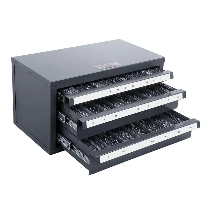 Drill Bit Dispenser Cabinet, 3-Drawer Drill Bit Organizer Cabinet for 1mm to 13mm