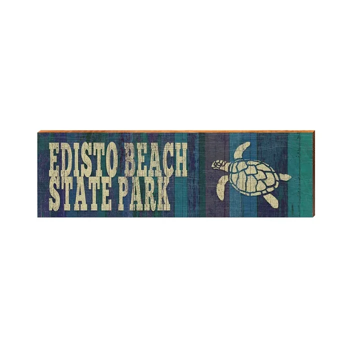 Edisto Beach State Park Sign | Real Wood Art Print