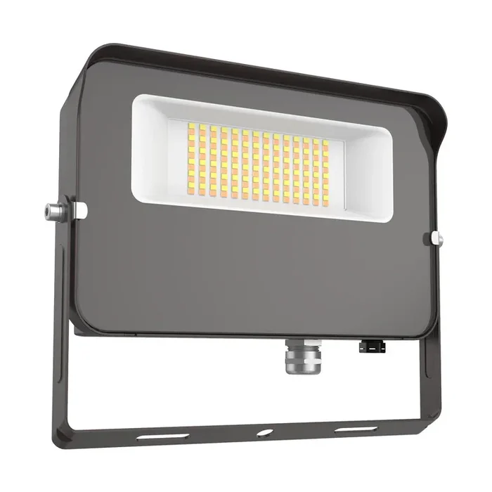 EIKO FL2/50W/7FCCT/UD/Y/PC Floodlight 50W 5000K/4000K/3000K 120-277V 0-10V Dimming Yoke Photocell (12335)