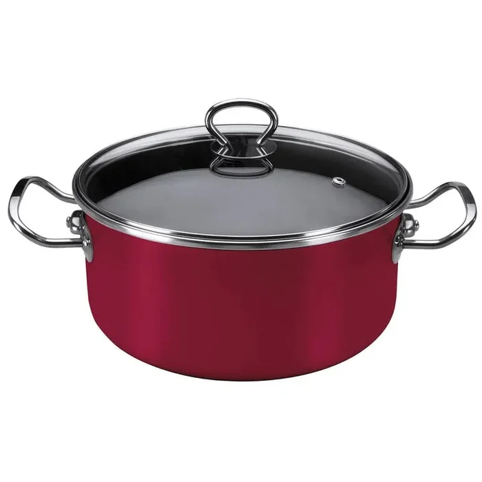 Elegance 6 qt. Enamel on Steel Dutch Oven in Red