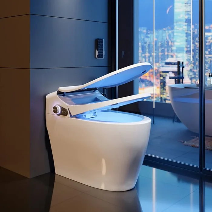 Elongated Smart One-Piece Toilet with Heated Seat & Bidet